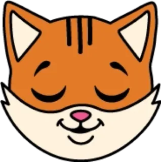 😌 edfc415f kat, dier, schattig, oranje, cartoon telegram sticker