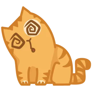 😲 236eb27a cat, cartoon, dizzy, animal, sticker telegram sticker