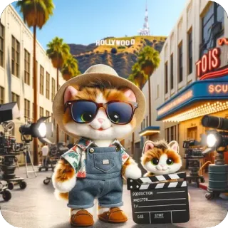 🥳 6ddf7e57 кот, Голливуд, фильм, кино, фильм, режиссер, актер telegram sticker