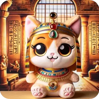 🎀 e9c78c6c кот, египет, мультфильм, египетский, фараон, древний, мультфильм telegram sticker