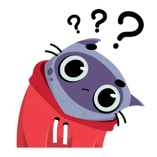 🤔 c43cd2bd はてなマーク, アニメキャラ, 混乱, 考え中, 猫, イラスト, ステッカー telegram sticker