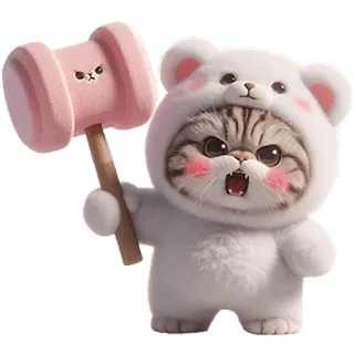 Белые мишки @Nyasticks telegram stickers