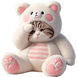🤦‍♀ 9a212ae2 gatto, orso, animale, carino, adesivo telegram sticker