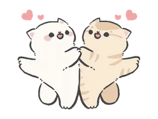 ⭐ 0bfef56b mèo, động vật, dễ thương, yêu, trái tim, tình bạn telegram sticker