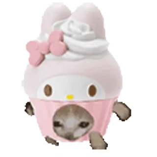 🐈 56289c65 猫, カップケーキ, かわいい, 可愛い, ミーム, 面白い telegram sticker