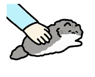 😬 46638498 cat, pet, cute, animal, kawaii, petting telegram sticker