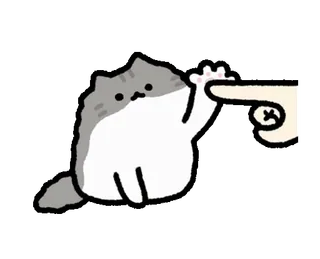 ✋ e79b677f cat, cute, animal, sticker, pet, cartoon, funny, touch telegram sticker