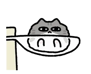 👀 e9aec7ca cat, hammock, cute, sleeping, animal, cartoon telegram sticker