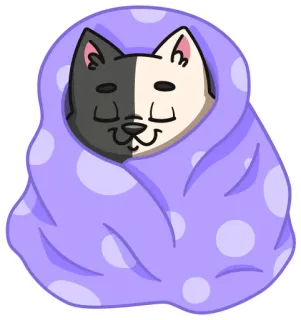 😴 9836af80 kucing, selimut, imut, nyaman, mengantuk, hewan peliharaan telegram sticker