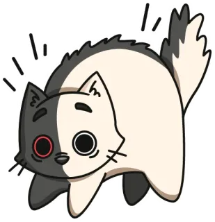 😱 e493b56e kucing, takut, lucu, kartun, hewan telegram sticker