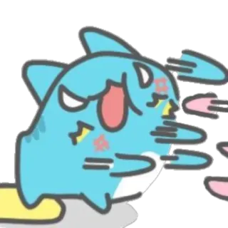 😡 34c7a52b 鲨鱼, 猫, 生气, 卡通, 可爱 whatsapp sticker