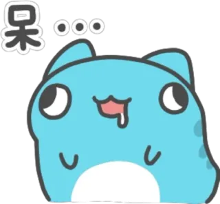 😂 77670b4b 呆 可爱, 卡通, 水滴, 蓝色, 搞笑, 卡哇伊 whatsapp sticker