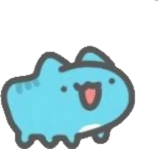 😳 cc9272f0 鲨鱼, 动物, 卡通, 可爱 whatsapp sticker