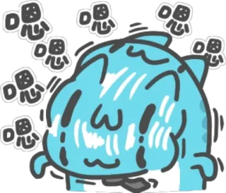 👍 f5d81663 Deebs 可爱, 卡通, 怪物, 动漫 whatsapp sticker