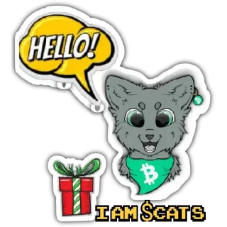 🐱 1e956fba HELLO! I AM $CATS 猫, 比特币, 加密货币, 礼物, 你好 telegram sticker