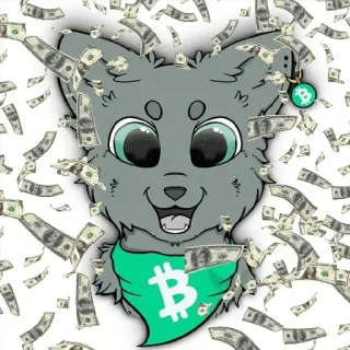 🐱 2bb08b98 钱, 比特币, 加密货币, 狗, 卡通 telegram sticker