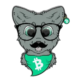 🐱 c0129d71 狗, 眼镜, 比特币, 加密货币, 胡子, 头巾, 可爱 telegram sticker