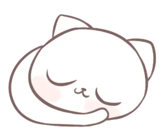 😴 55a90c55 gatto, dormire, carino, animale, kawaii, cartone animato telegram sticker