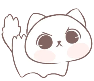 😠 b587ffac gatto, dito medio, cartone animato, scortese, offensivo, gesto, animale telegram sticker