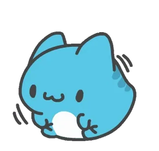 🙂 da021f96 猫, 可爱, 贴纸, 蓝色, 动物, 卡通 whatsapp sticker