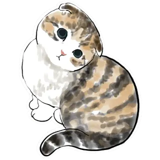 🥹 cd4dfbb1 chat, chaton, animal, animal de compagnie, mignon, aquarelle telegram sticker