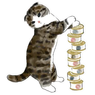 😋 da7b6276 chat, animal, sandwich, biscuits, bonbons, nourriture, mignon telegram sticker