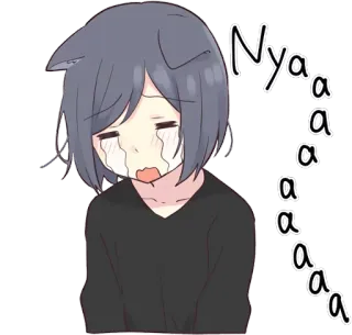 😭 721cca8f Nyaaaaa Anime, Chorando, Triste, Mangá, Kawaii telegram sticker