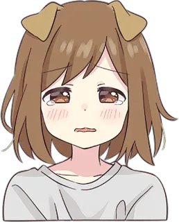 🥺 94149c76 Anime, Garota, Cachorro, Fofo, Triste, Mangá telegram sticker