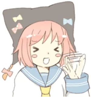 😂 9c5a451d Anime, Cartone animato, Ragazza, Carina, Kawaii, Personaggio whatsapp sticker