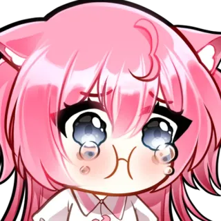 😭 1c5a34be Kreskówka, Anime, Kawaii, Słodkie, Płacz, Smutny whatsapp sticker