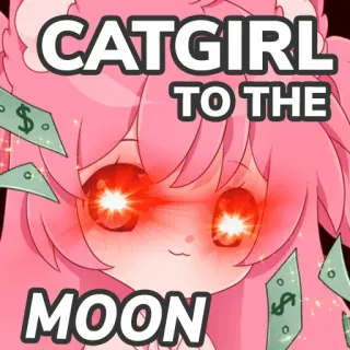 😻 9f76b22e CATGIRL
TO THE
MOON Catgirl, Meme, Pieniądze, Kreskówka, Humor, Finanse whatsapp sticker