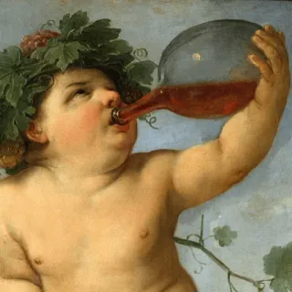 🍷 26eebc4c peinture, chérubin, vin, bébé, art, art classique whatsapp sticker