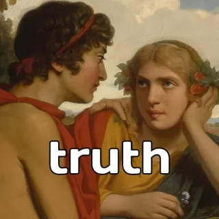 👌 8a38b728 truth vérité, peinture, art classique, amour, couple, relation whatsapp sticker