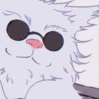 🐈 5f10827a kucing, kacamata hitam, kartun, binatang, kucing putih telegram sticker