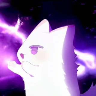 🐈 be6e8449 kucing, jari tengah, menyinggung, sihir, ungu telegram sticker