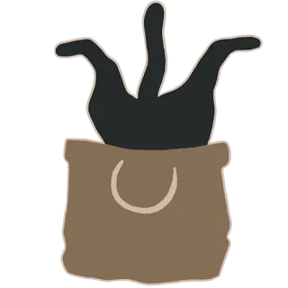 🤔 90607bfb gatto, sacchetto di carta, divertente, animale, animale domestico, gattino whatsapp sticker