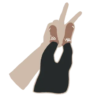 ✌️ e15d023a gambe, abbigliamento, illustrazione, stivali, moda whatsapp sticker