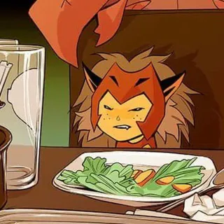 🤨 39359299 Catra She-Ra and the Princesses of Power animation, cartoon, cat-like, character, table telegram sticker