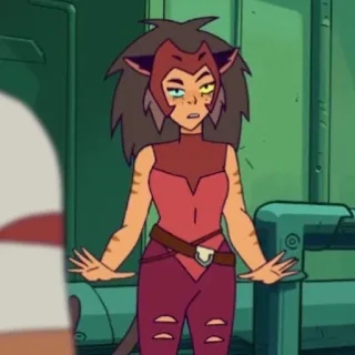 😤 54d68af5 Catra She-Ra and the Princesses of Power cartoon, cat, fantasy, hero, animated telegram sticker