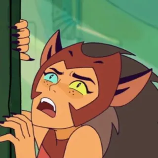 😧 6be2fe20 Catra She-Ra and the Princesses of Power animated, cartoon, cat, fanart, anime telegram sticker