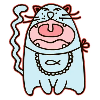 😇 71b5e03f chat, animal, dessin animé, mignon, bébé, animal de compagnie, autocollant whatsapp sticker