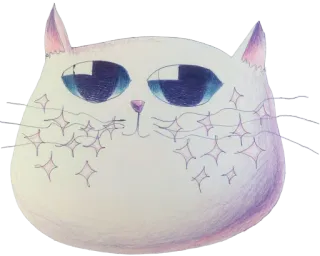 ✨ 77d590b8 cat, sparkle, animal, illustration, cute, drawing telegram sticker