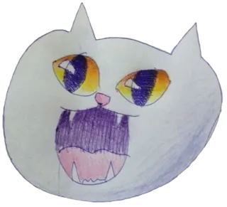 😱 7cffaa5c cat, animal, sticker, cartoon, drawing, feline telegram sticker