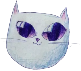 😎 fe3ea1da cat, animal, kitten, pet, drawing, illustration telegram sticker
