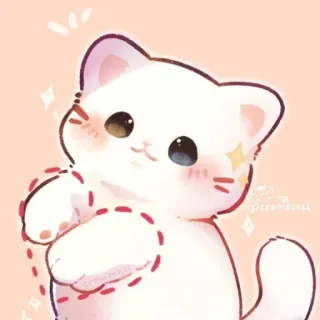 🐱 6b5ceb24 kot, kociak, słodki, kawaii, uroczy, zwierzę domowe telegram sticker