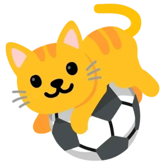 ⚽ 47cc8051 猫, 子猫, 動物, ペット, サッカー, ボール, 遊ぶ, 可愛い telegram sticker