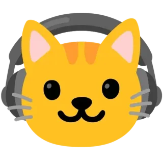 🎧 d8466fde 猫, 子猫, ヘッドホン, 音楽, 動物, かわいい, ステッカー telegram sticker
