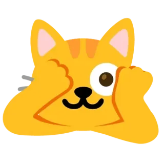 🫣 ddb87aef 猫, のぞき見, 見ている, かわいい, 絵文字, ステッカー telegram sticker