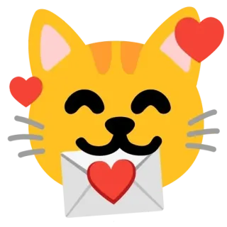 💌 ee5be4be 猫, 動物, かわいい, 愛, ハート, 手紙, 絵文字, ステッカー telegram sticker
