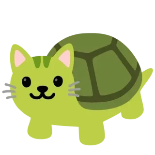 🐢 f0dd8ea6 猫, カメ, 動物, ハイブリッド, かわいい, 漫画 telegram sticker